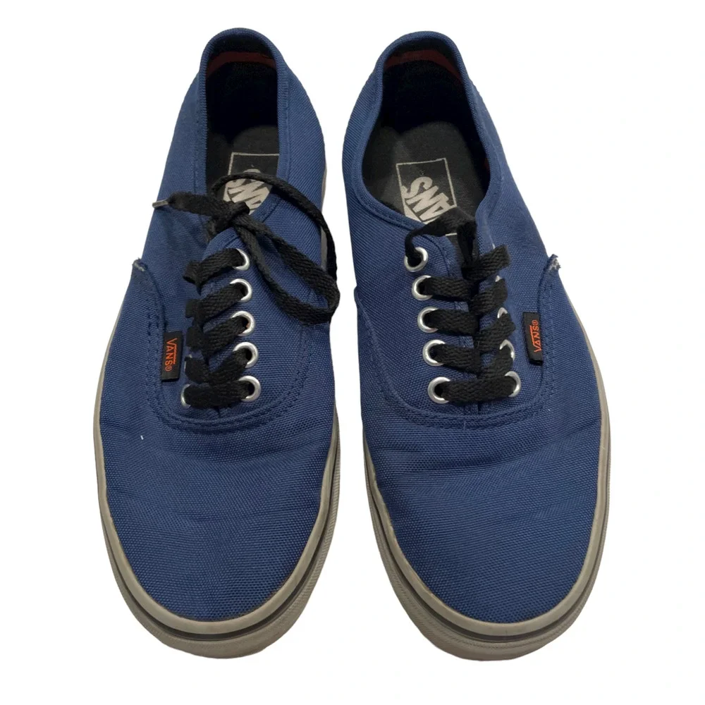 Vans Men's Size 7 Women's 8.5 Blue Low-Top Sneakers Lace Up Canvas‎ Skate Shoes
